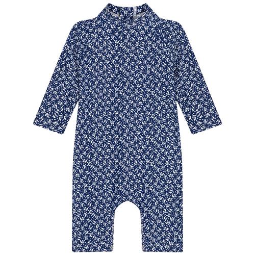 Petit Bateau Blomstret UV-dragt Navyblå | Blå | 36 months