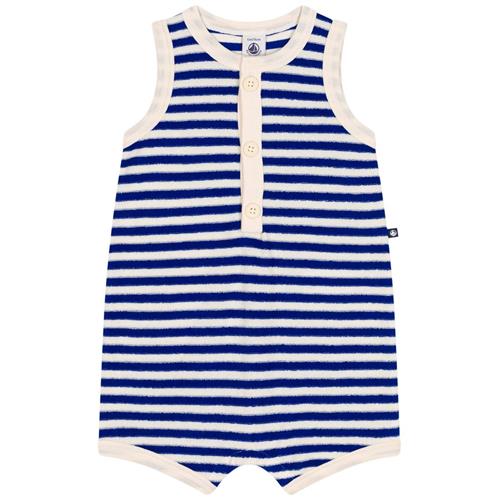 Petit Bateau Stribet Romper Blå | Blå | 3 months