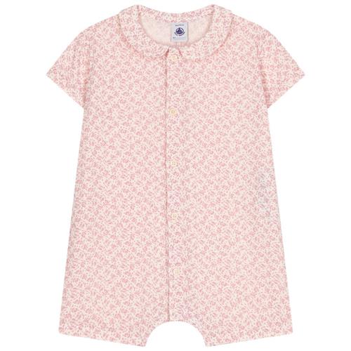 Petit Bateau Blomstret Romper Lyserød | Lyserød | 6 months