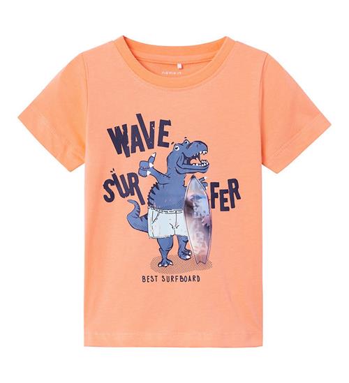 Se Name It T-shirt - NmmHug - Papaya Punch ved KidsWorld