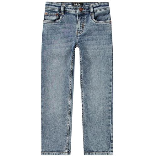 Se Molo GOTS Aksel Jeans Worn Denim | Blå | 104 cm ved Babyshop