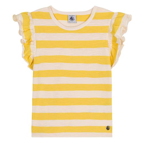 Se Petit Bateau Stribet T-shirt Gul | Gul | 5 years ved Babyshop