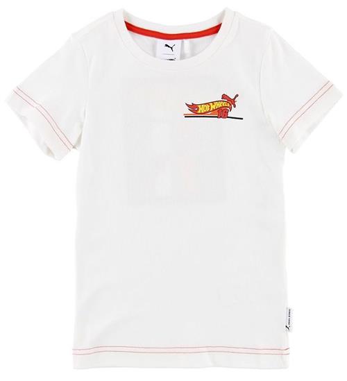 Se Puma Puma T-shirt - Hot Wheels - Hvid ved KidsWorld