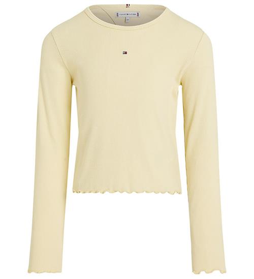 Se Tommy Hilfiger Bluse - Rib - Lemon Zest ved KidsWorld