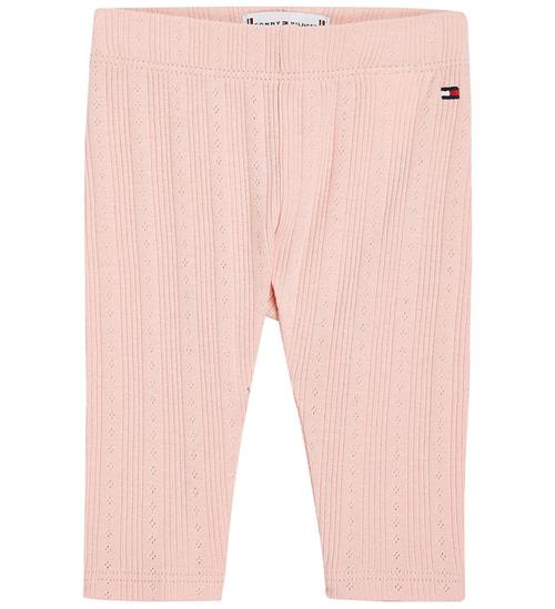 Se Tommy Hilfiger Leggings - Flower Pointelle - Soft Rose ved KidsWorld