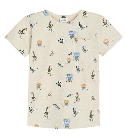 Se Hust and Claire Hust and Claire T-shirt - Anker - Wheat Melange ved KidsWorld