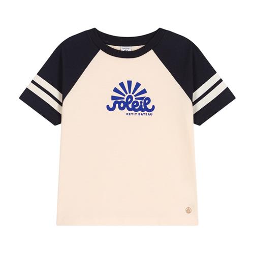 Petit Bateau Kontrastfarvet T-shirt Cremefarvet |  | 6 years