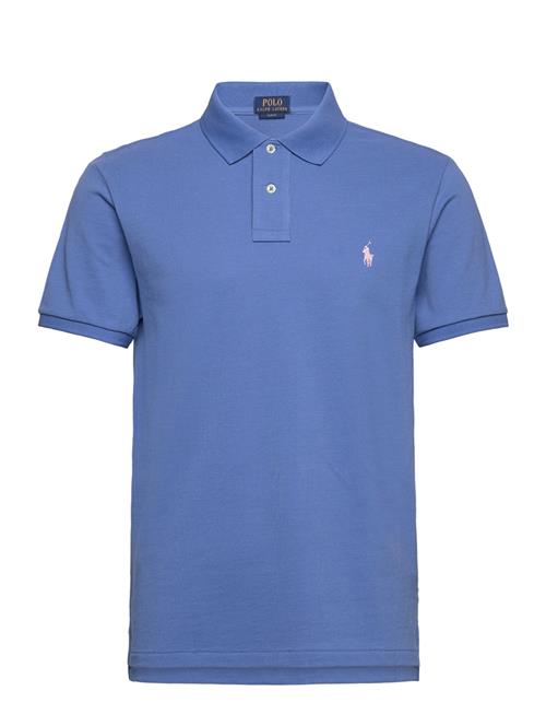 Se Polo Ralph Lauren Slim Fit Mesh Polo Shirt Polo Ralph Lauren Blue ved Booztlet