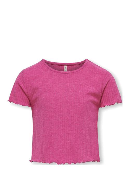 Se Kids Only Kognella S/S O-Neck Top Noos Jrs Kids Only Pink ved Booztlet