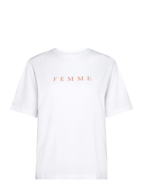 Slfvilja Ss Printed Tee W Noos Selected White