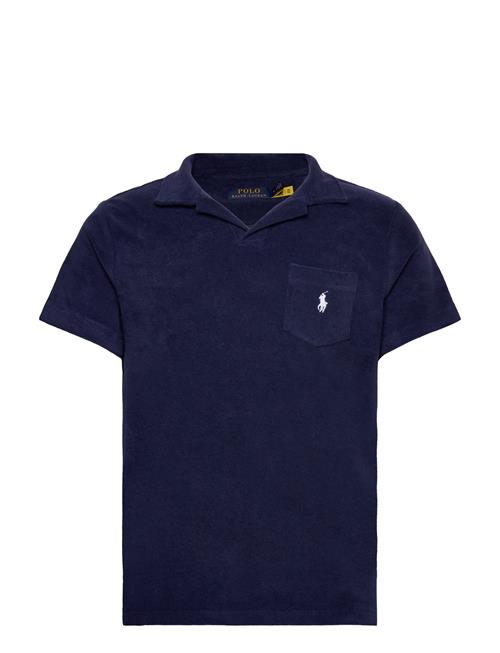 Custom Slim Fit Terry Polo Shirt Polo Ralph Lauren Navy