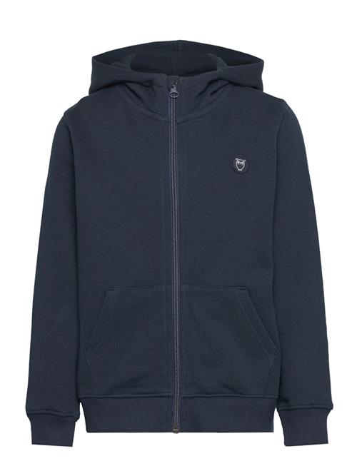 Badge Zip Hood Sweat - Gots/Vegan Knowledge Cotton Apparel Navy