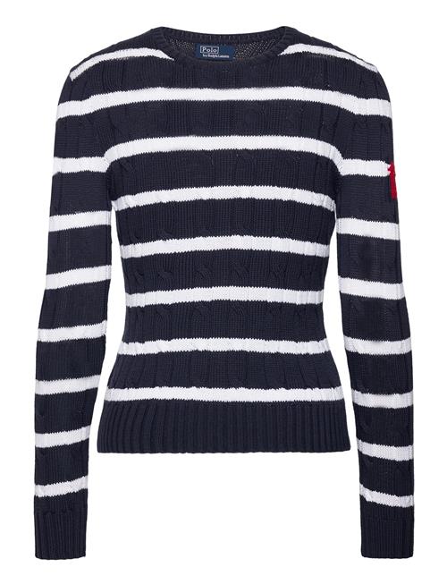 Se Polo Ralph Lauren Anchor-Motif Cable Cotton Sweater Polo Ralph Lauren Navy ved Booztlet