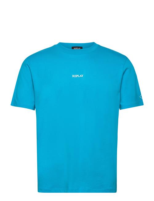 Se Replay T-Shirt Regular Replay Blue ved Booztlet