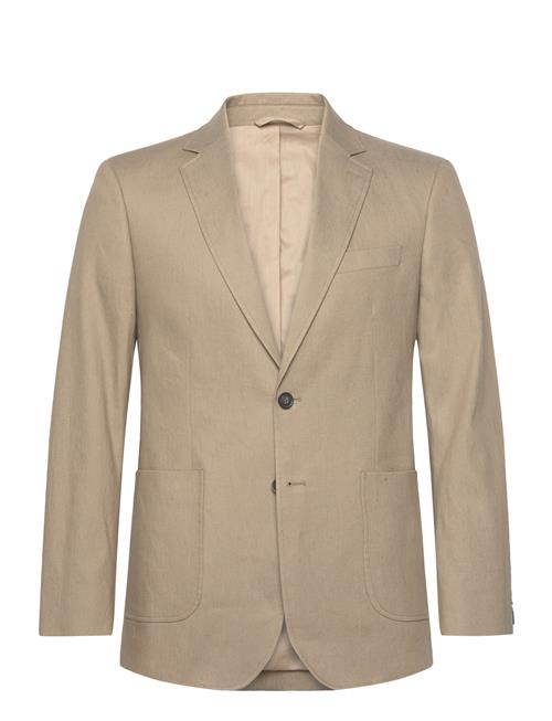 Se GANT Slim Cotton Linen Suit Blazer GANT Beige ved Booztlet