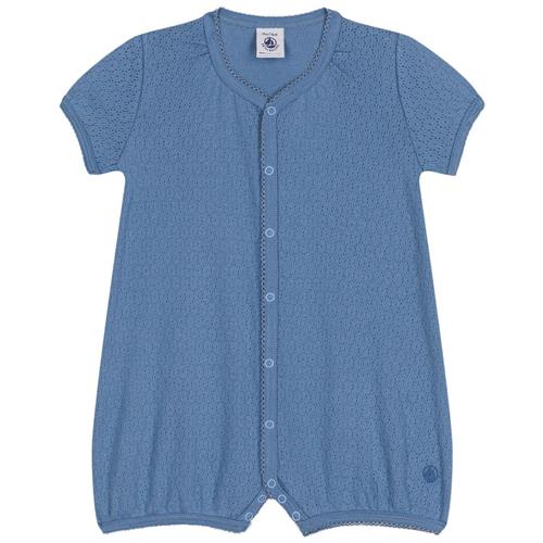 Petit Bateau Romper I Pointelle Blå | Blå | 18 months