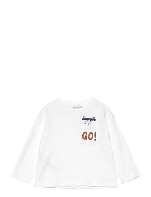 Mango Snoopy Long-Sleeved T-Shirt Mango White