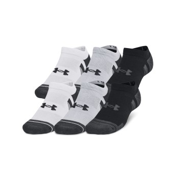 Under Armour Strømper 6P Unisex Perfect Tech No Show Socks Flerfarvet polyester Medium