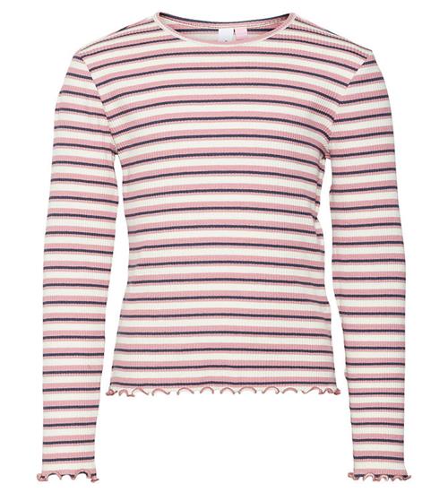 Se Vero Moda Girl Bluse - VmHelle - Mesa Rose/Birch/Navy Blue ved KidsWorld