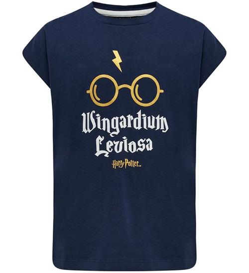 Se Hummel Hummel T-shirt - hmlHarry Potter Diez - Black Iris m. Guld ved KidsWorld