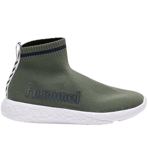 Hummel Hummel Sko - HMLTerrafly Sock Runner Jr - Deep Lichen Green