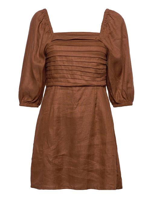 Faithfull The Brand Venezia Mini Dress Faithfull The Brand Brown