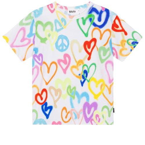 Molo GOTS Riley T-shirt Variety Hearts | Hvid | 152 cm