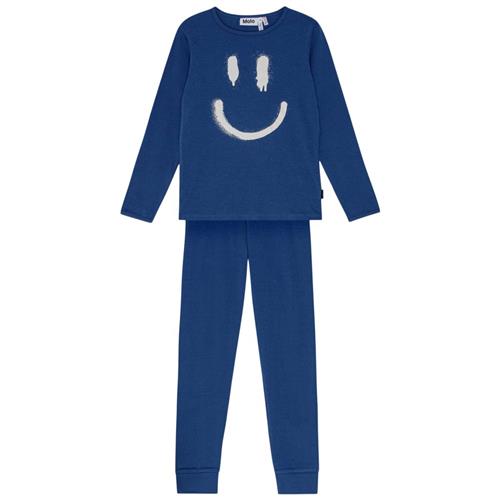 Se Molo GOTS Lue Pyjamas Calm Fjord | Blå | 98 cm ved Babyshop