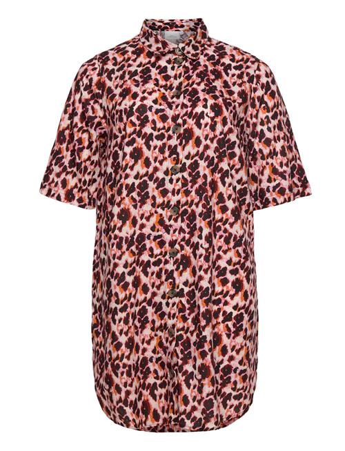 Carsunva Life 2/4 Tunic Shirt Dress Aop ONLY Carmakoma Pink