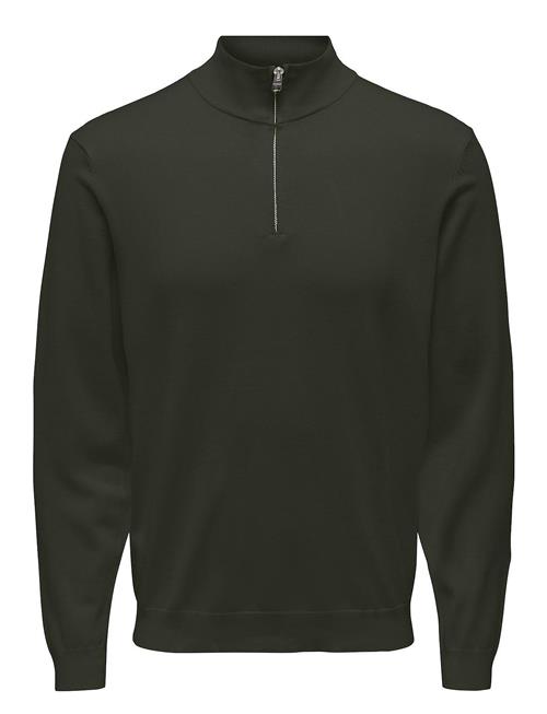 Onswyler Life Reg 14 Half Zip Knit Noos ONLY & SONS Green