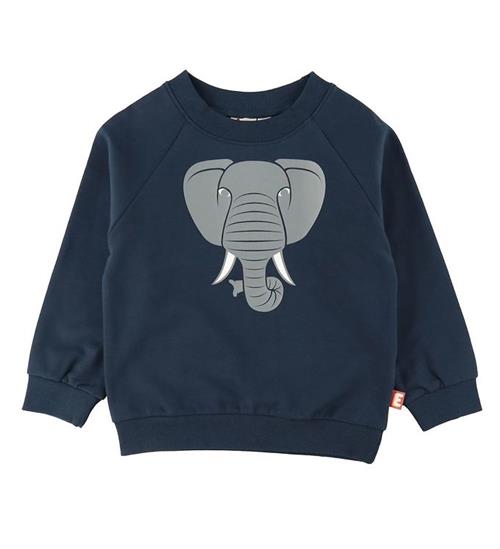 Se DYR Sweatshirt - DYRBellow - Navy m. Elefant ved KidsWorld