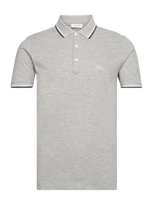 Polo Shirt With Contrast Piping Lindbergh Grey