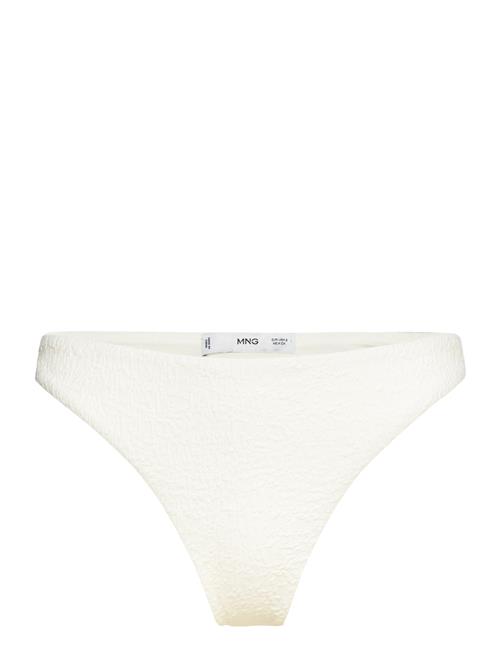 Brazilian Textured Bikini Bottoms Mango White