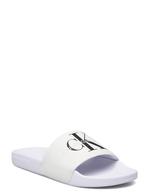 Calvin Klein Slide Monogram Co Calvin Klein White