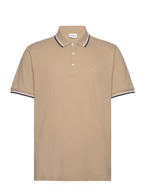 Lindbergh Polo Shirt W. Contrast Piping Lindbergh Beige