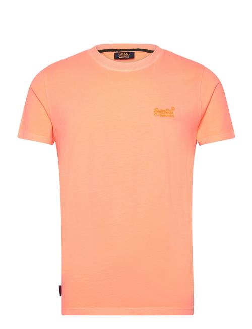 Se Superdry Essential Logo Emb Neon Tee Superdry Orange ved Booztlet