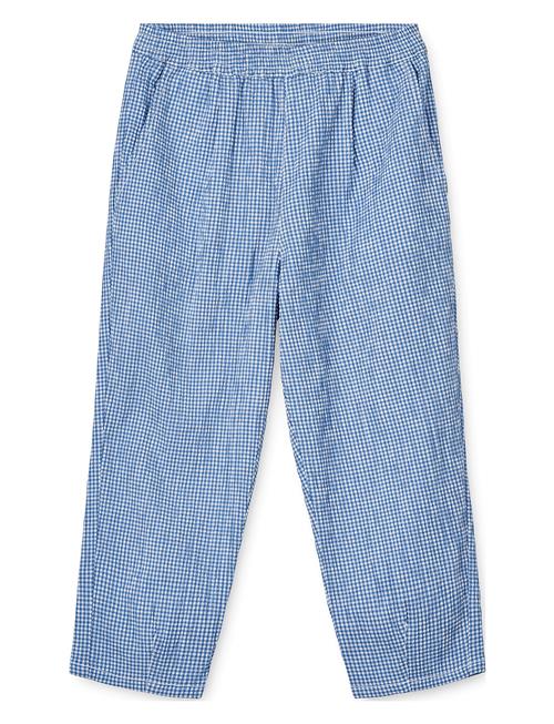 Se Liewood Birger Seersucker Check Pants Liewood Blue ved Booztlet