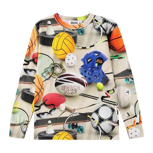 Se Molo GOTS Rill Langærmet T-shirt Sports Mix |  | 116 cm ved Babyshop