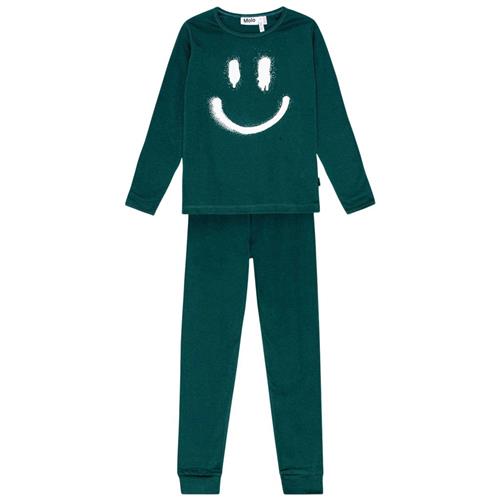 Se Molo GOTS Lue Pyjamas Ponderosa Pine | Grønn | 98 cm ved Babyshop