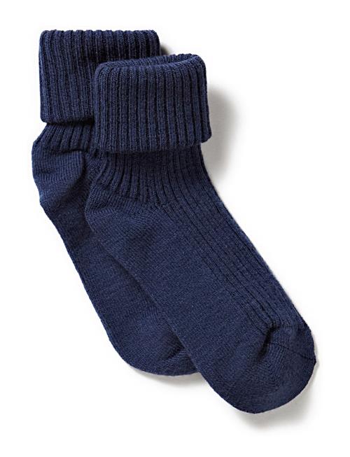 Melton Wool - Babysock Heavy Rib Melton Blue