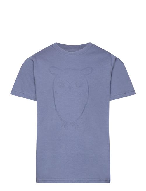 Knowledge Cotton Apparel Regular Big Owl T-Shirt - Gots/Vega Knowledge Cotton Apparel Blue