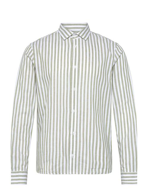 Clean Cut Copenhagen Jamie Cotton Linen Striped Shirt Ls Clean Cut Copenhagen Green