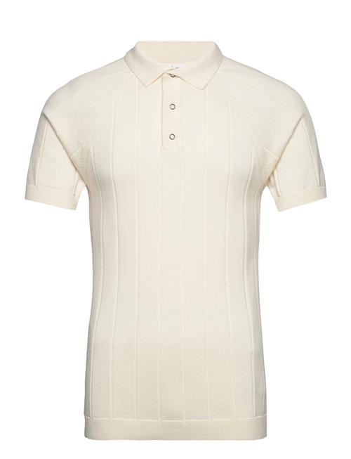 Knowledge Cotton Apparel Regular Short Sleeved Striped Knitt Knowledge Cotton Apparel Cream