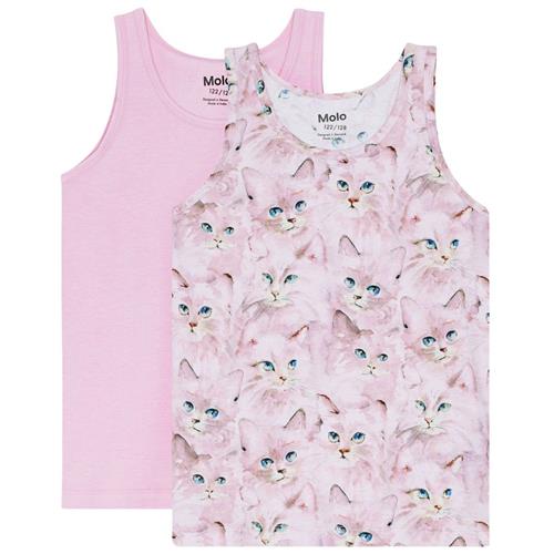 Molo 2-pak GOTS Jeanie Tanktoppe Kitten Lavender | Lyserød | 122/128 cm