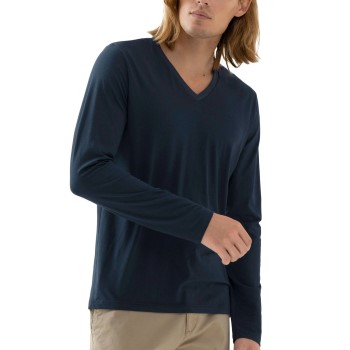 Se Mey Dry Cotton Colour Long Sleeves Mørkblå X-Large Herre ved Timarco