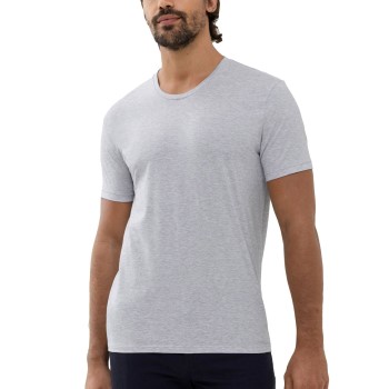 Se Mey Dry Cotton Colour T-Shirt Gråmelerad Large Herre ved Timarco