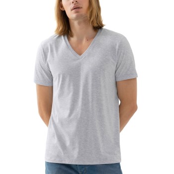 Mey Dry Cotton Colour V Neck T-Shirt Gråmelerad Small Herre