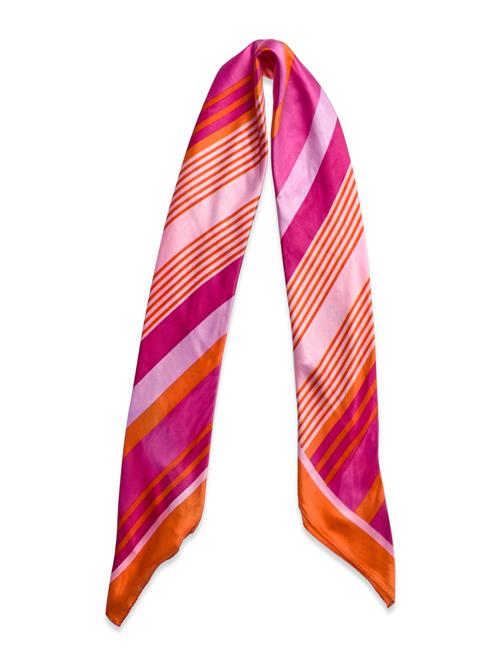 Se Mango Striped Printed Scarf Mango Pink ved Booztlet