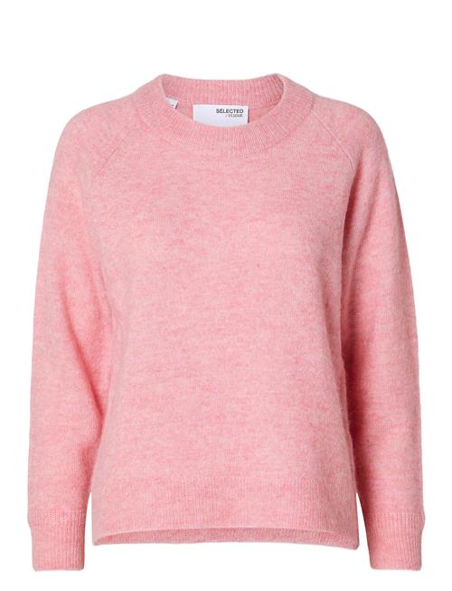 Selected Femme Slflulu Ls Knit O-Neck B Noos Selected Femme Pink