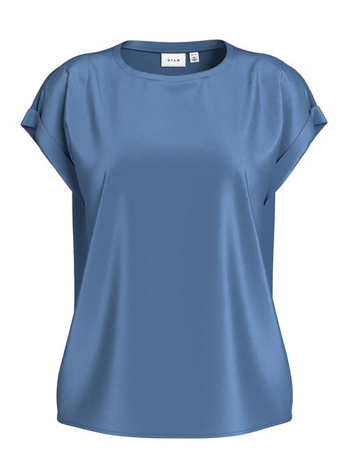 Vila Viellette S/S Satin Top - Noos Vila Blue